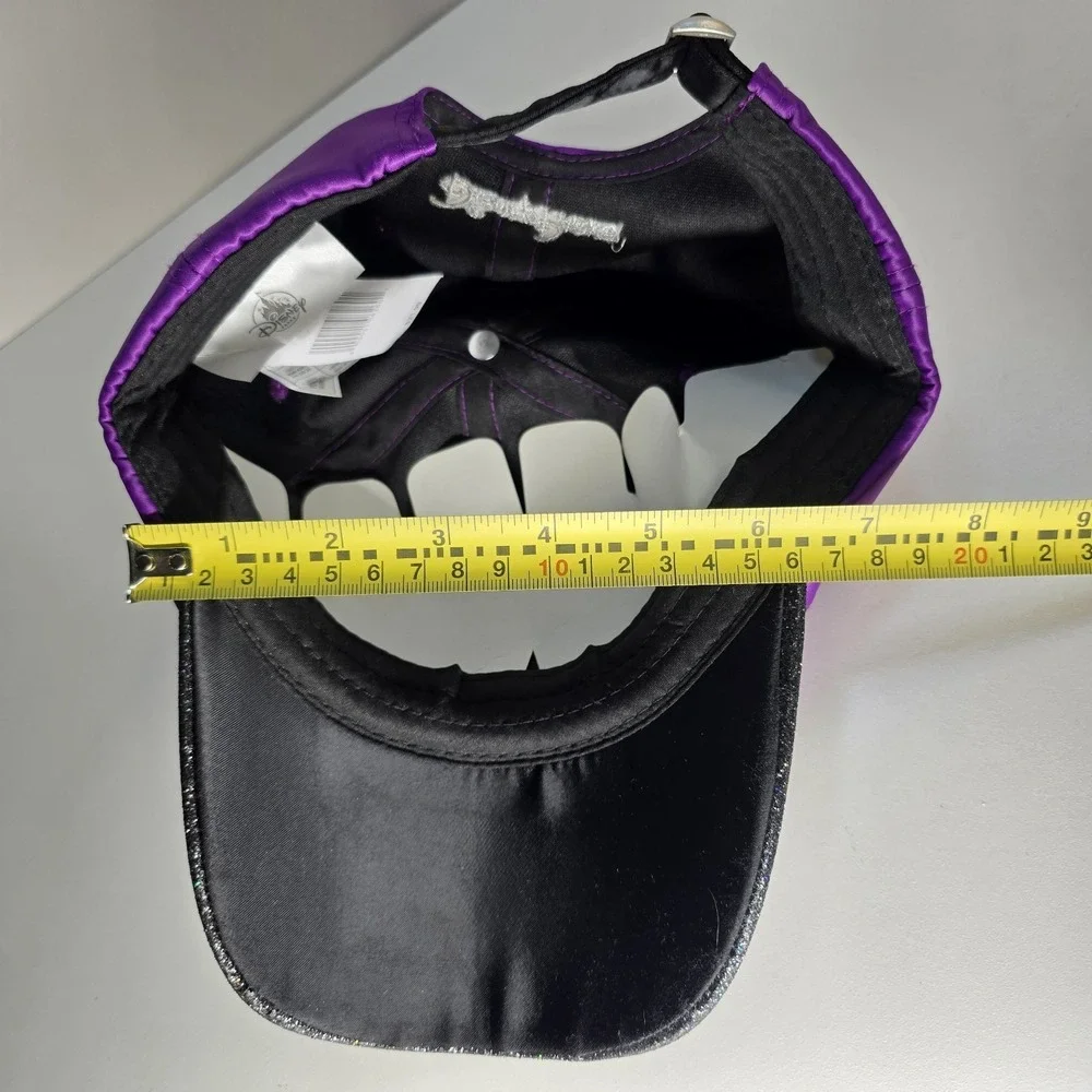 Disney Parks Youth LOVE Reversible Sequin Baseball Cap Purple Black Glitter Hat‎